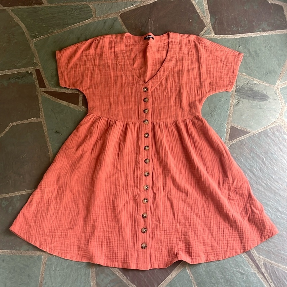 Madewell Dress in burnt Siena sz small